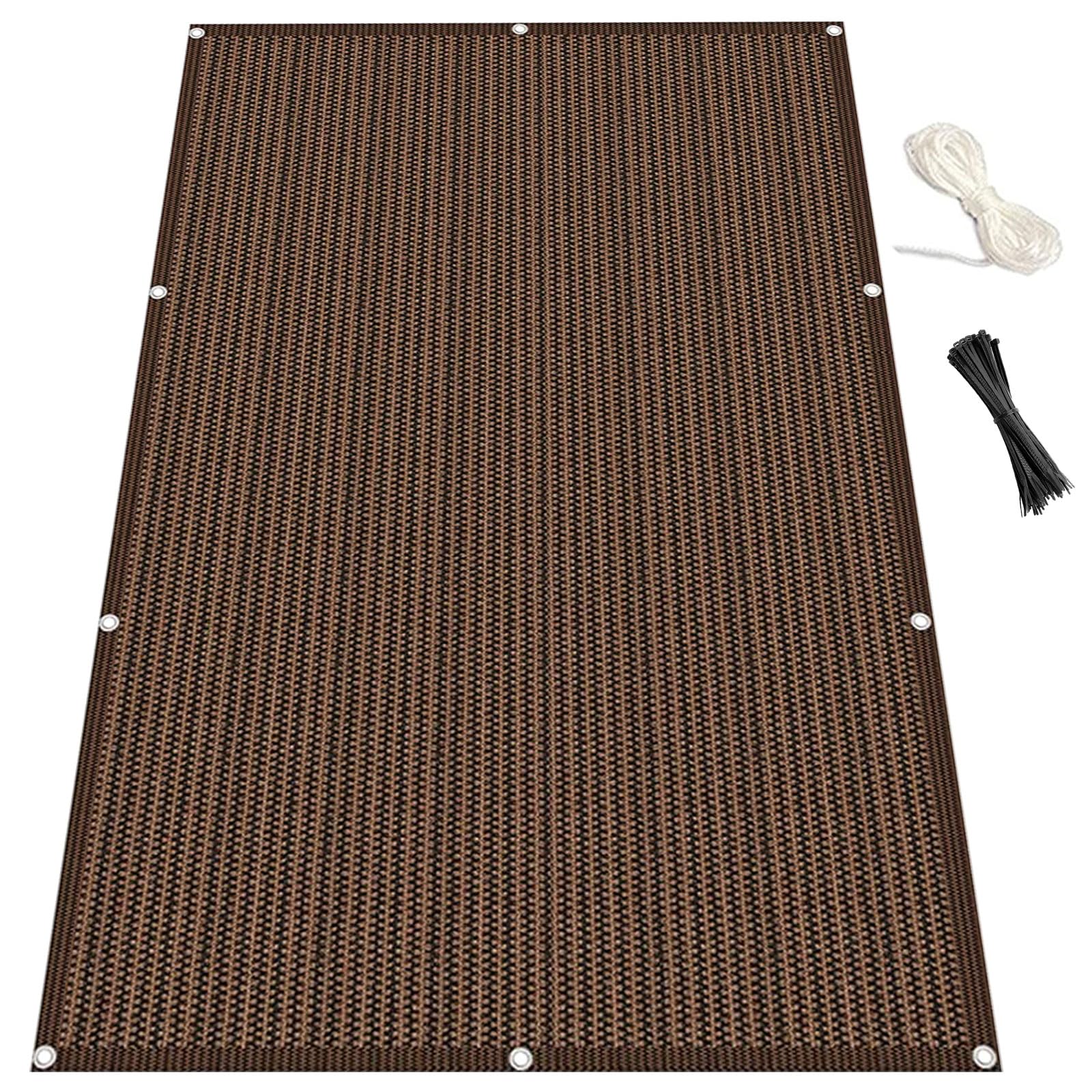 Brise vue balcon en toile HDPE marron pour aménager votre terrasse