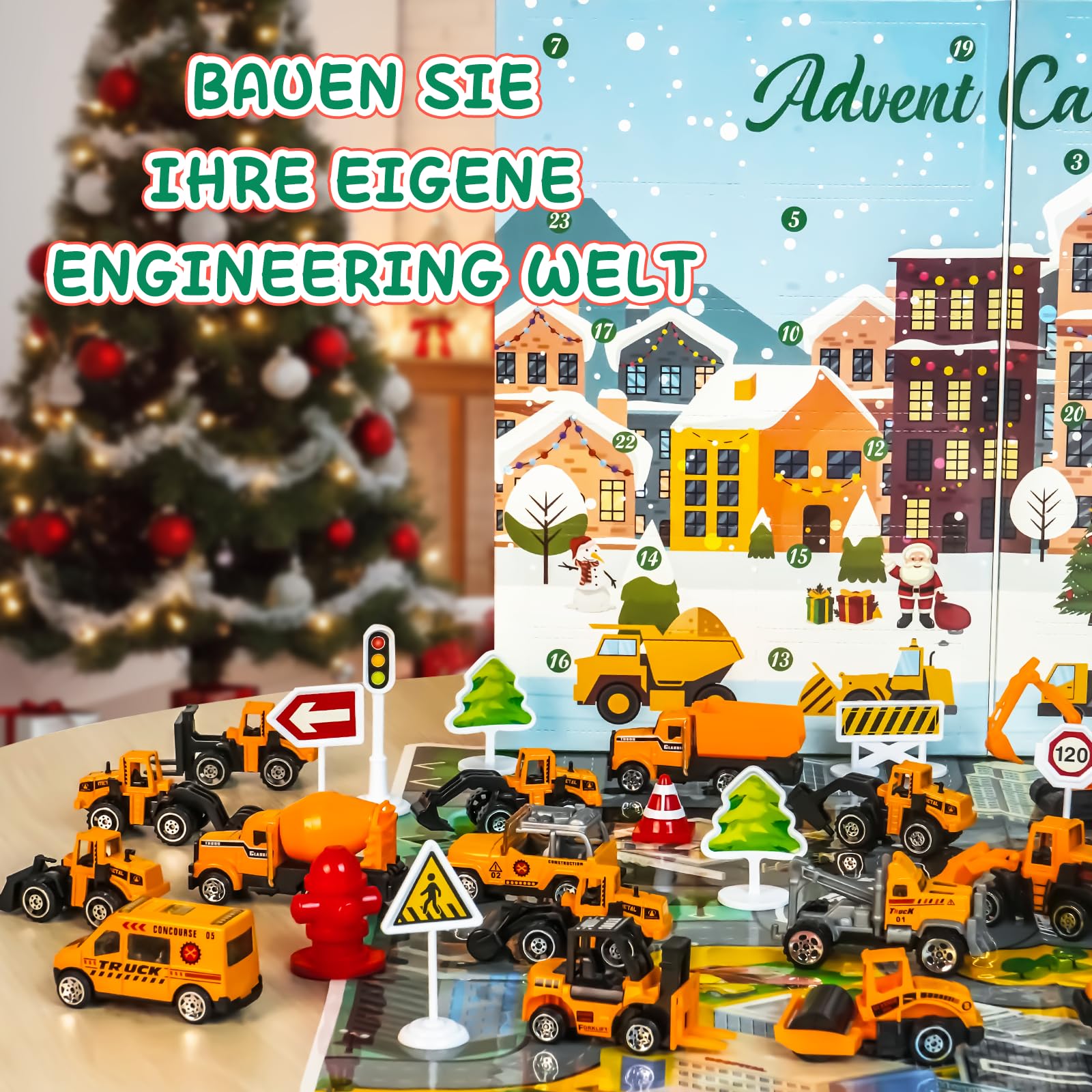 Goffii Calendario Avvento Macchinine 2023, Regalo Bambino 2 3 4 5 6 Anni Macchinine per Bambini 3-6 Anni Giocattoli Bambino 3-6 Anni Calendario Dell'avvento 2023 Cars Macchinine Regalo Bambina 3-6