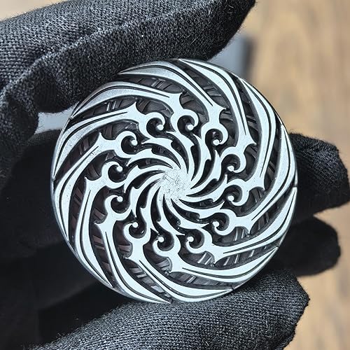 Miniatura 4 de Moneda giratoria con diseño de parca y reloj romano  Simboliza la impermanencia de la vida, el paso del tiempo y el alivio del estrés