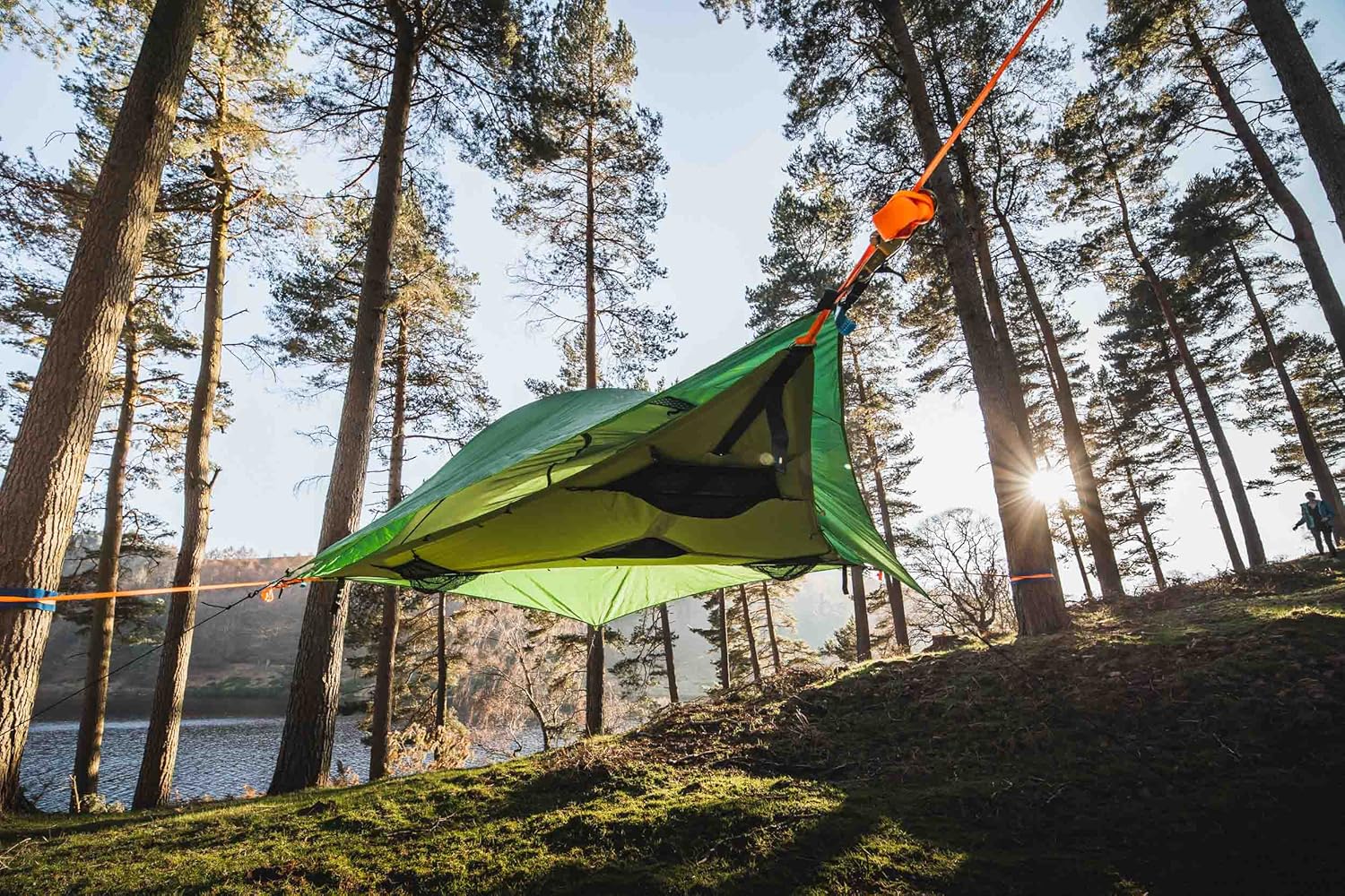 Tentsile Stingray V3 Tree Tent, Camping Hammock Tent, 3P Capacity, Portable Tree House Shelter for Campers, Backyards, Campgrounds, Designed in The UK