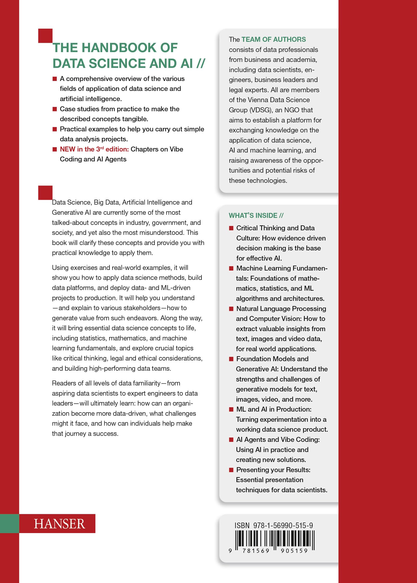 The Handbook of Data Science and AI: Generate Value from Data with Machine Learning and Data Analytics