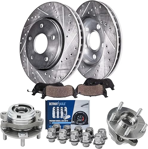 Miniatura 16 de Detroit Axle - Kit de Frenos para Silverado Sierra Suburban Yukon XL Avalanche 1500 Tahoe Escalade ESV EXT Reemplazo Frenos Delanteros Traseros