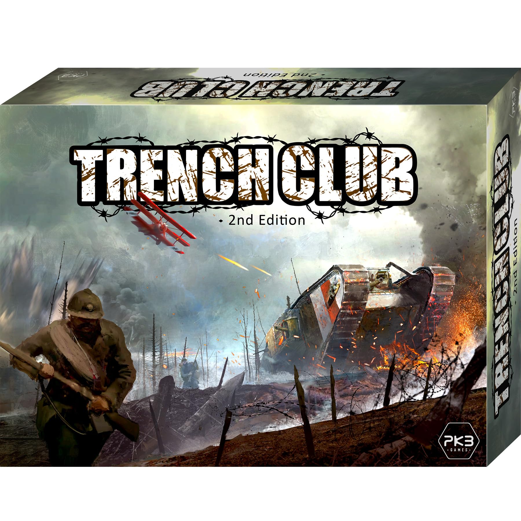 Trench Club, WWI War Miniatures Strategy Board Game, Ages 14+, 1-4 Players, 2+ Hours Playing Time
