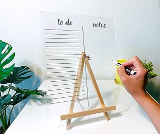 PERSONALIZED Acrylic To-Do Planner Desk Calendar - Dry Erase Board, Dry Erase Calendar, Monthly and Weekly Calendar, Transparent Calendar