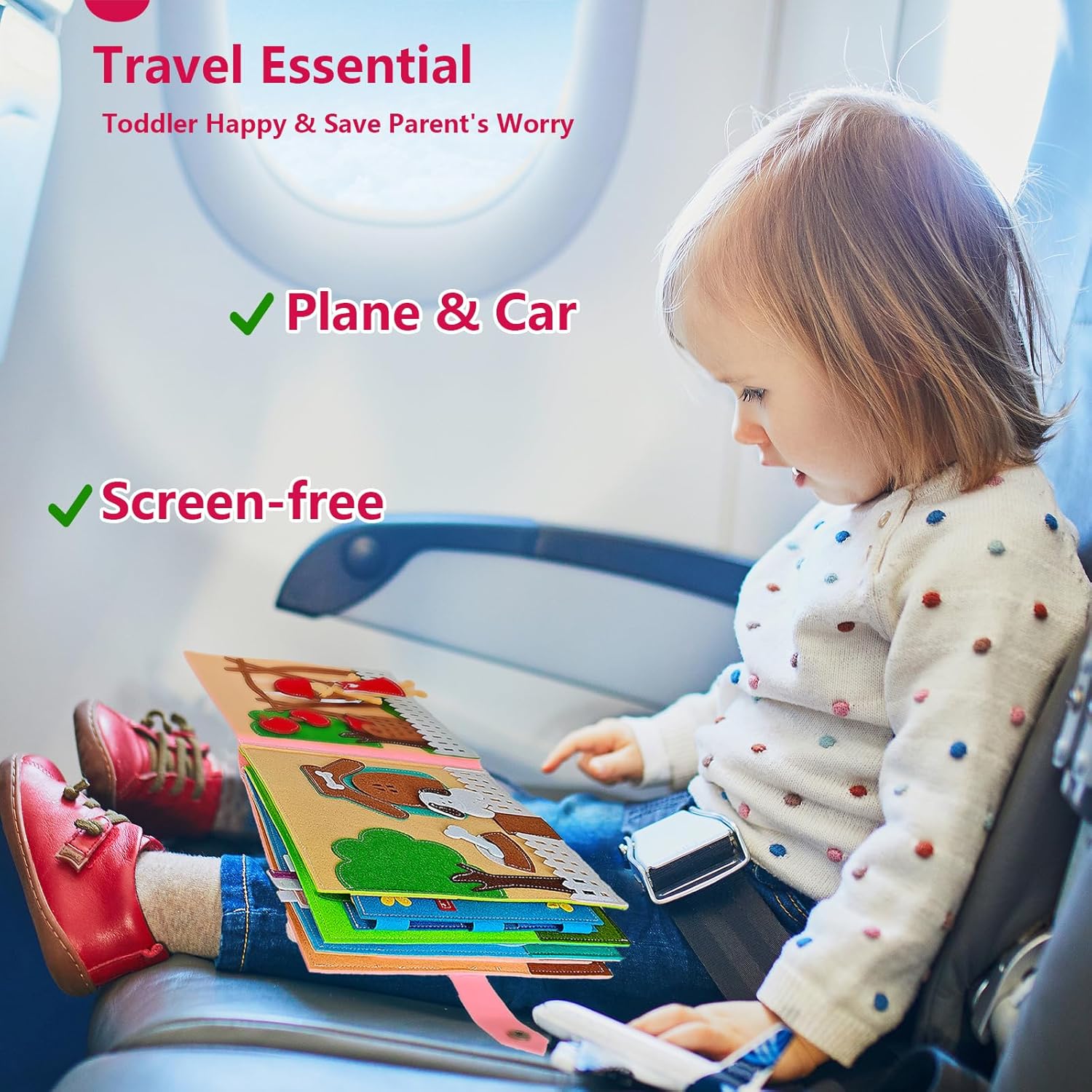 Montessori Busy Book for Toddlers 3-5 Quiet Book Activity Learning Travel Toys for Toddlers Ages 3-5-7 Girls Gift - Image 7