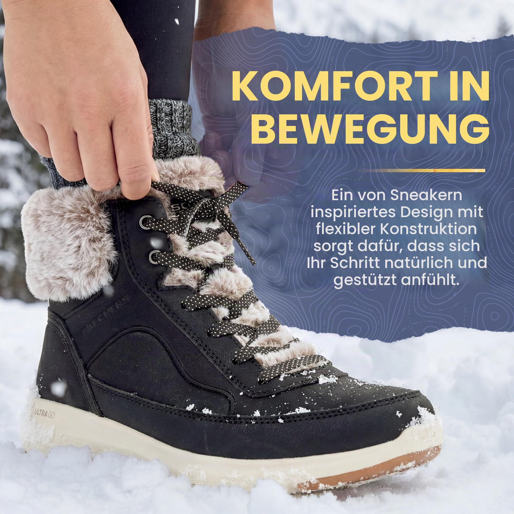 Skechers Damen Glacial Ultra Mountain MuseStiefelette