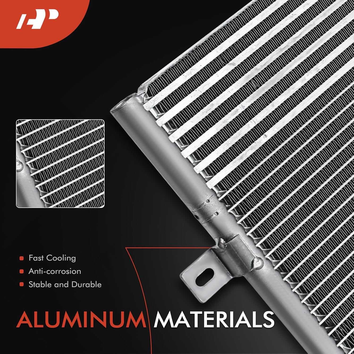 A-Premium Air Conditioning A/C Condenser Compatible with Jeep Grand Cherokee 2005-2010, Commander 2006-2010, Replace# 55116928AA