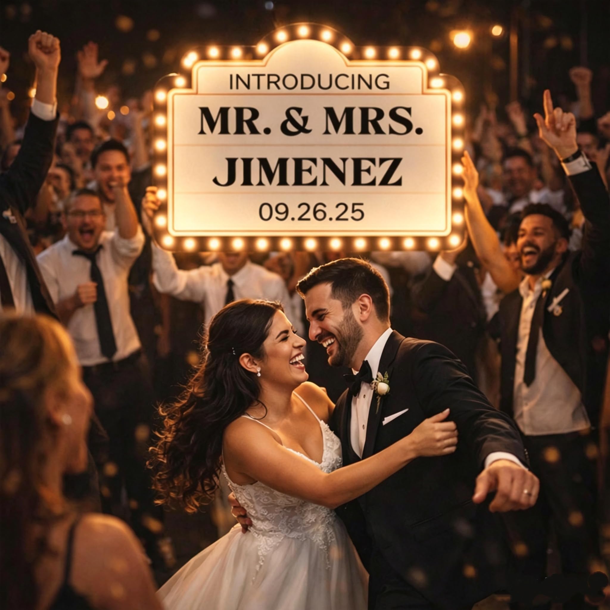 Custom Wedding Bottle Service Sign Personalized Marquee Mr & Mrs LED Light Sign for Wedding Reception, Party Entrance, Photo Booth Decor Wedding Gift for Newlyweds — image 1