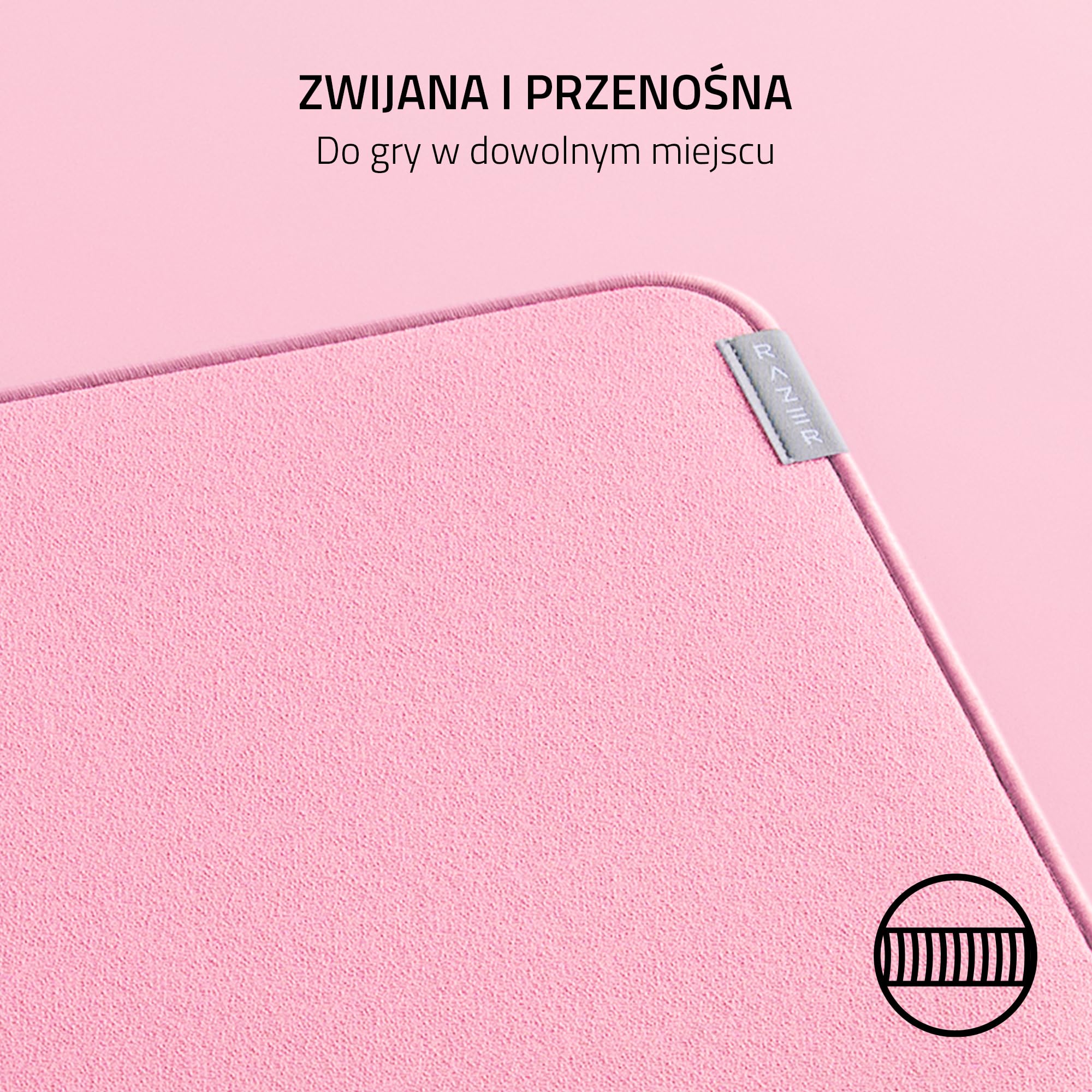 Razer Strider L - Hybrydowa podkładka pod mysz z miękkim spodem i górną częścią zapewnia delikatne przesuwanie (zoptymalizowane optyczne czujniki myszy, antypoślizgowa) kwarc