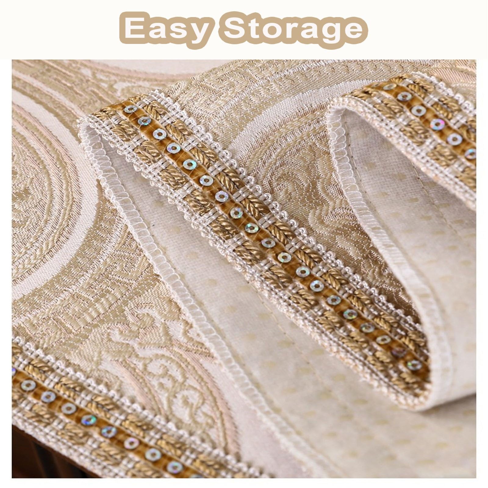 Camino de Mesa Camino De Mesa Bordado para Mesa De Comedor Largo 200 180 160 130 100 Cm, 30 40 50cm De Ancho, Protector Superior De Tocador con Borlas, Mantel para Mesita De Noche(Beige,40x200cm)