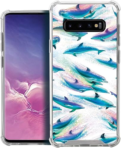 Miniatura 37 de CasesOnDeck - Funda compatible con Samsung Galaxy S10+ | S10 Plus 6.4 pulgadas] S10+ Funda delgada, transparente y flexible de TPU con protección en