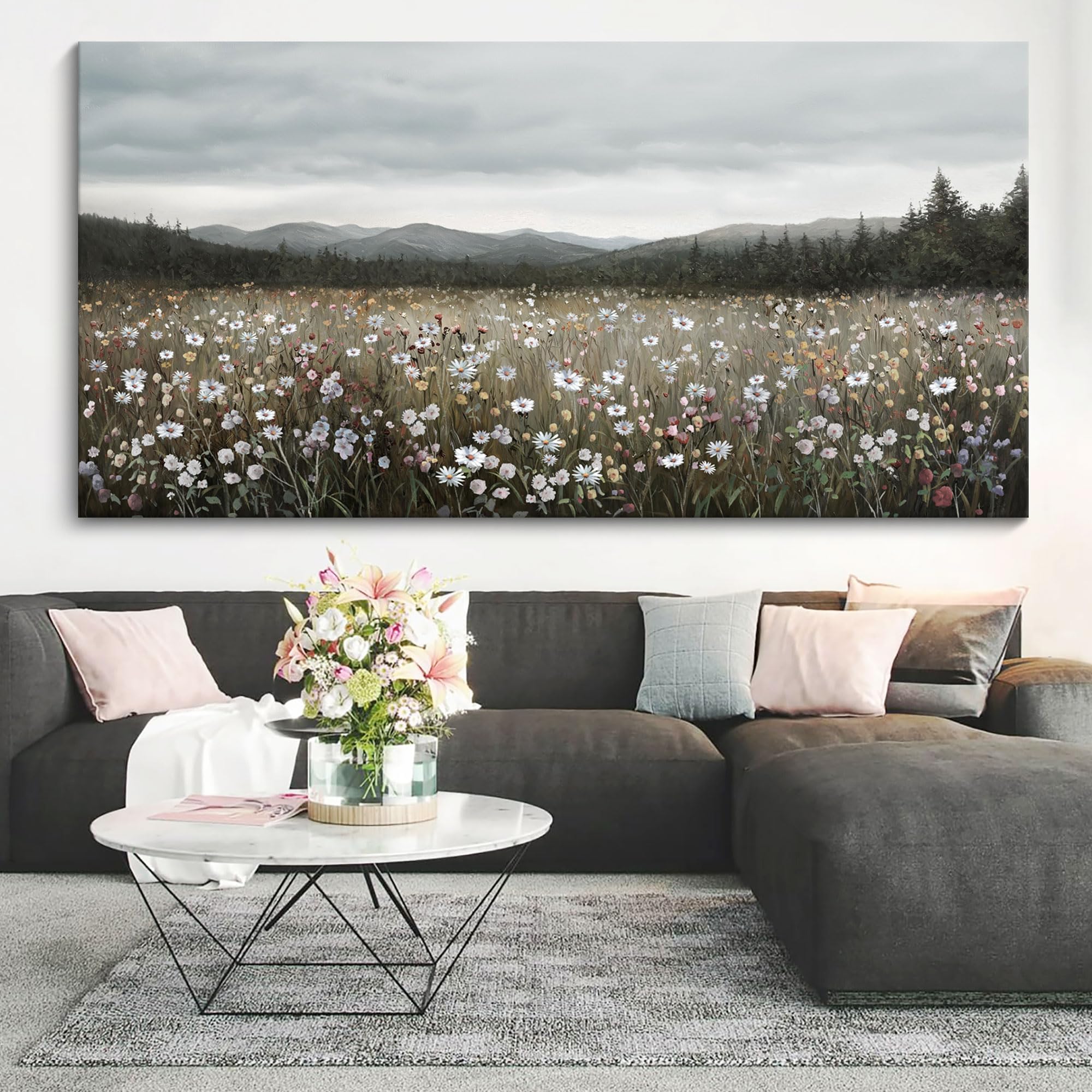 HGUAOA Vintage Landscape Wall Art