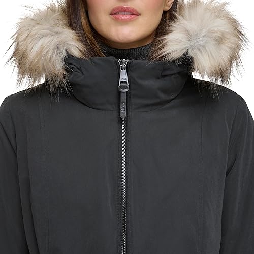 Miniatura 5 de DKNY Women's Faux Fur Trim Hooded Anorak Jacket