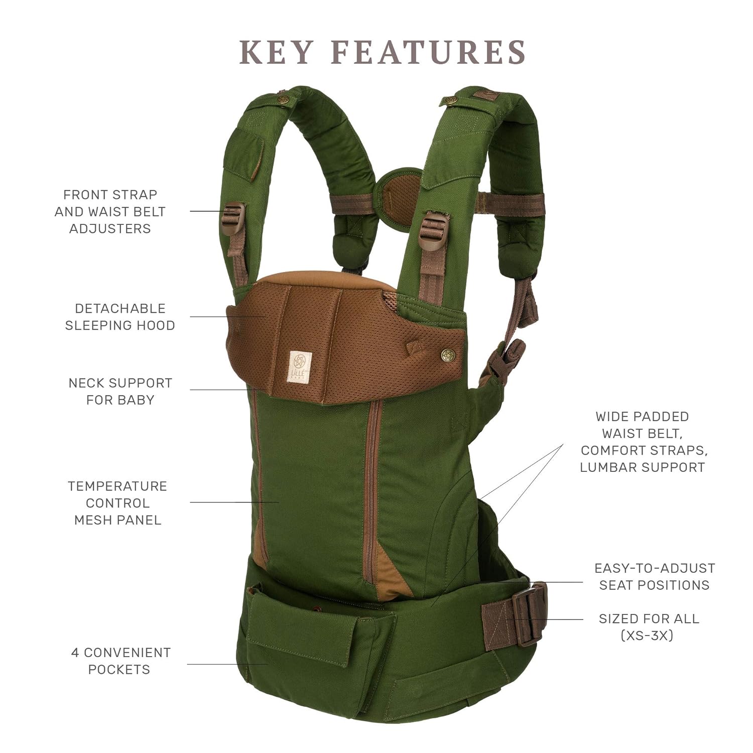 LÍLLÉbaby Serenity All Seasons 6-in-1 Ergonoic Baby Carrier