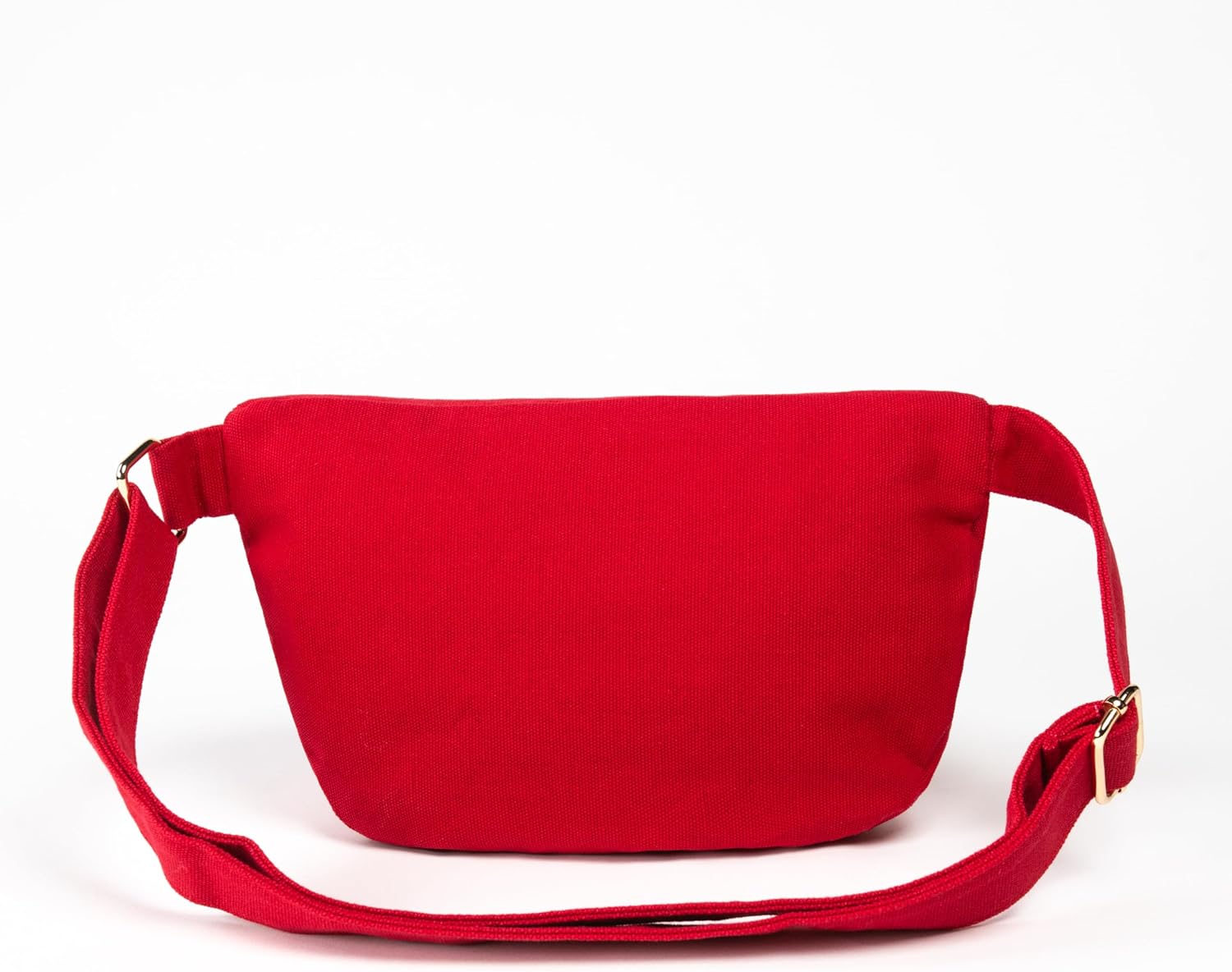 The Peacock Crew Spacious Red Crossbody Belt Bag in Cotton Canvas – Lightweight Comfortable & Elegant Sling Pouch Travel Safe Design & Daily Use – Dual Zippers Fanny Pack for Men & Women