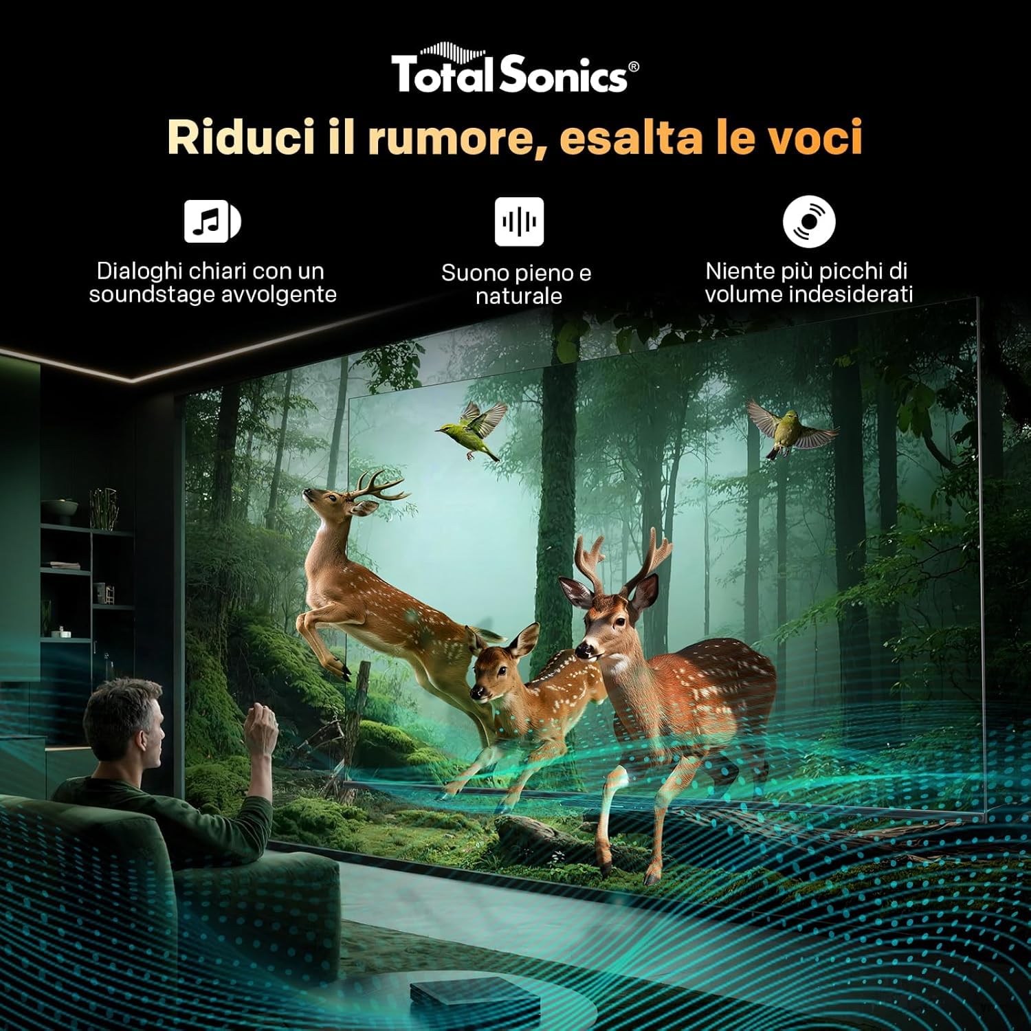 Metz 60 Pollici QD-MiniLED Smart TV con Google TV Full Array Local Dimming QLED Dolby Atmos Dolby Vision MEMC HDR 10+ UHD DVB-T/T2/C/S/S2 HEVC Main10 CI+ (MNH7000Z, 2026 Nuovo Modello)