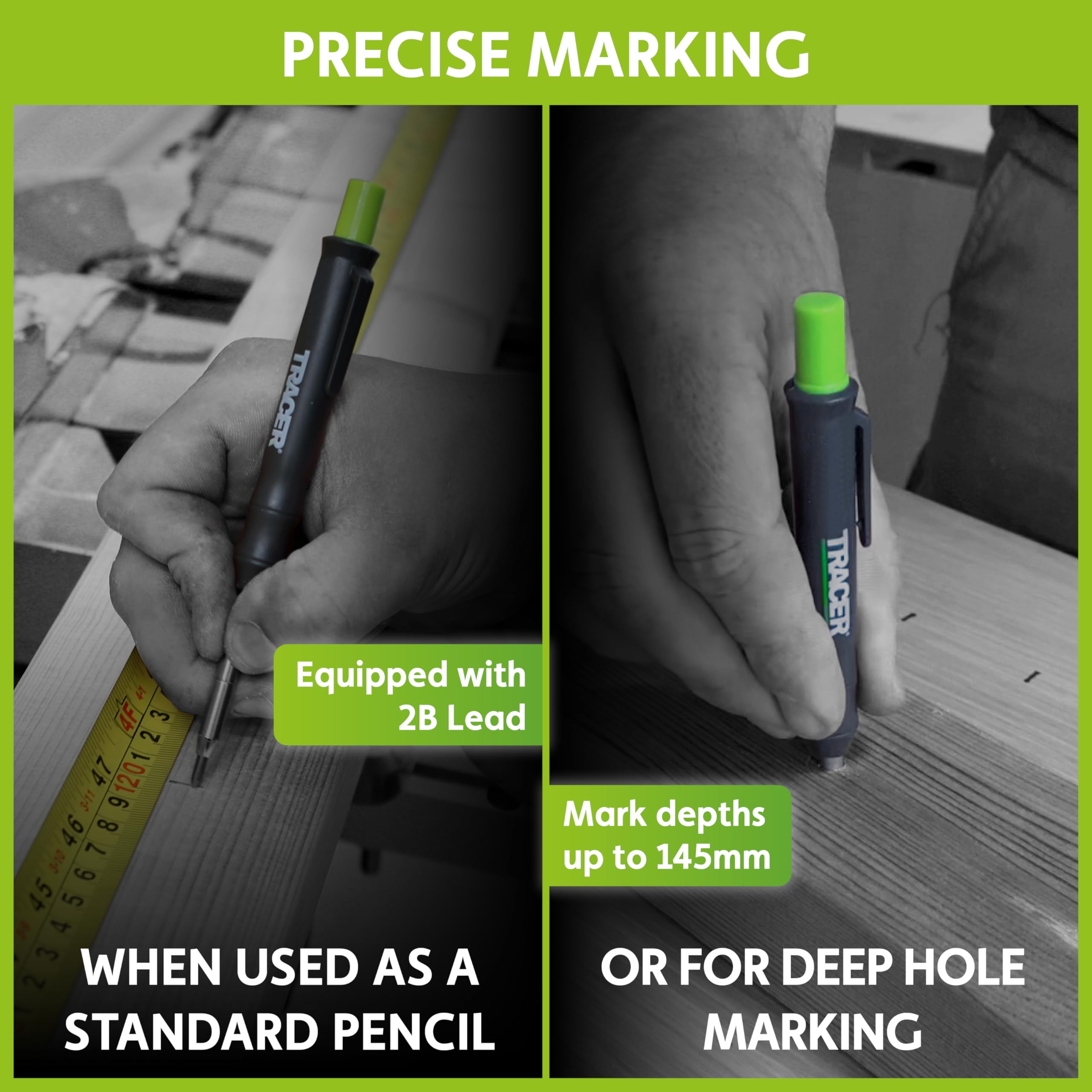 TRACER Contour Gauge 250mm (10”) Precise Marking Gauge with TRACER Deep Hole Construction Pencil. Gauge and Carpenters Pencil Set — Amazon image 8