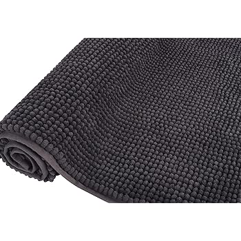 Amazon Com Bathroom Rug Mat 20 X 30 Grey Ultra Thick Luxury Chenille Bath Mat Non Slip Door Mat For Kitchen Entryway Charcoal Kitchen Dining