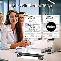 Vista 7 de Phomemo M08F - Impresoras portátiles inalámbricas para viajes, soporte de papel térmico de 8.5 x 11 pulgadas, impresora térmica Bluetooth compatible