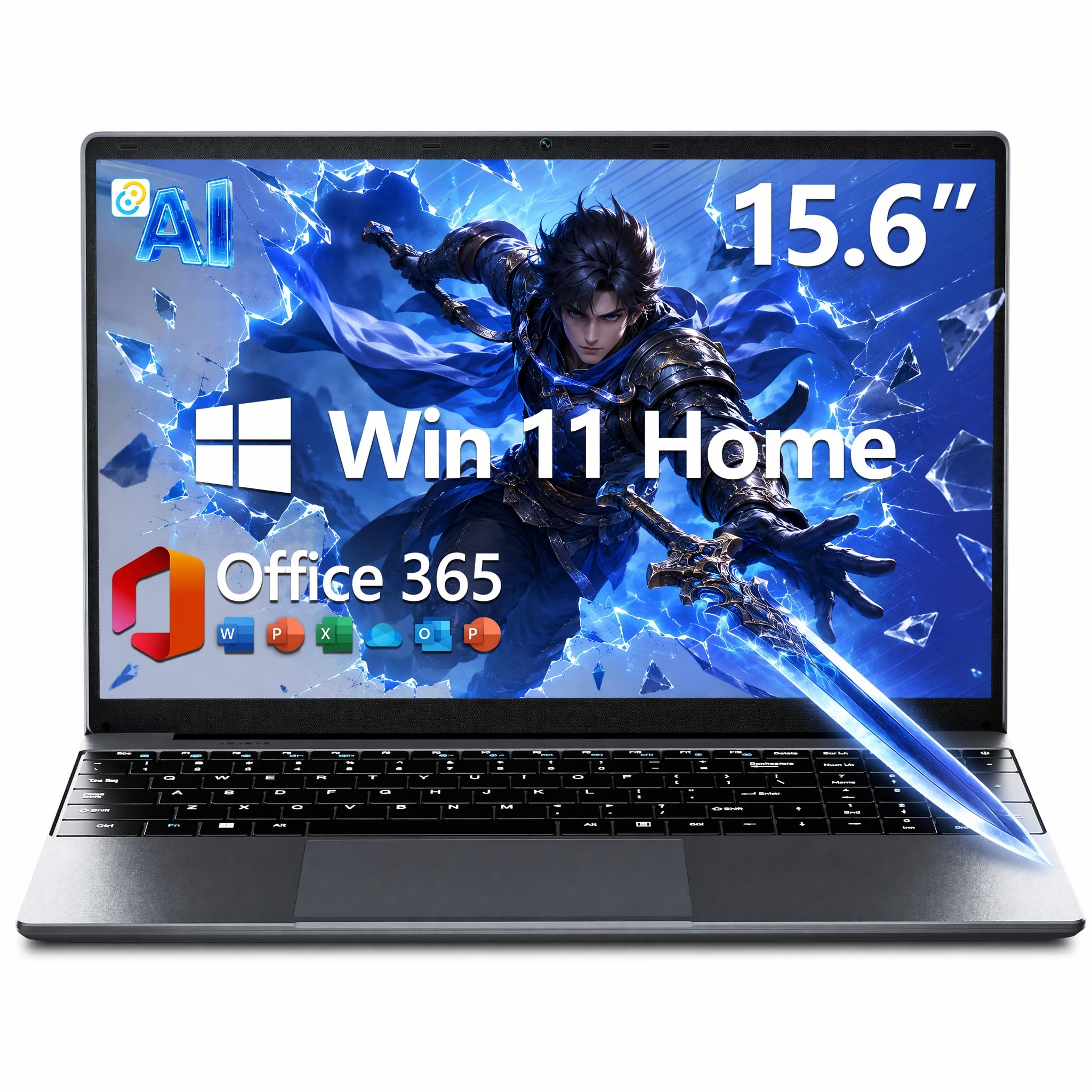 Amazon.com: ZAQTG 15.6'' AI Laptop with Office 365 6GB RAM 128GB