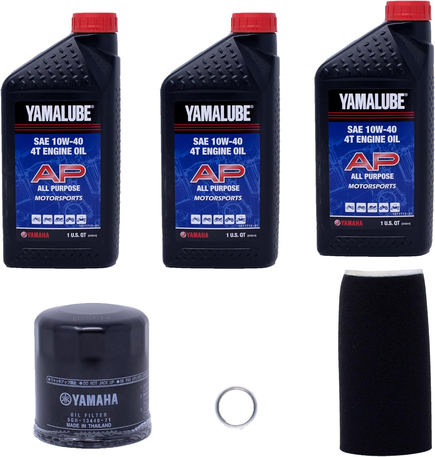 Edwards Oil Change Kit fits 2002-2009 Yamaha Grizzly 660 ATV with Air Filter