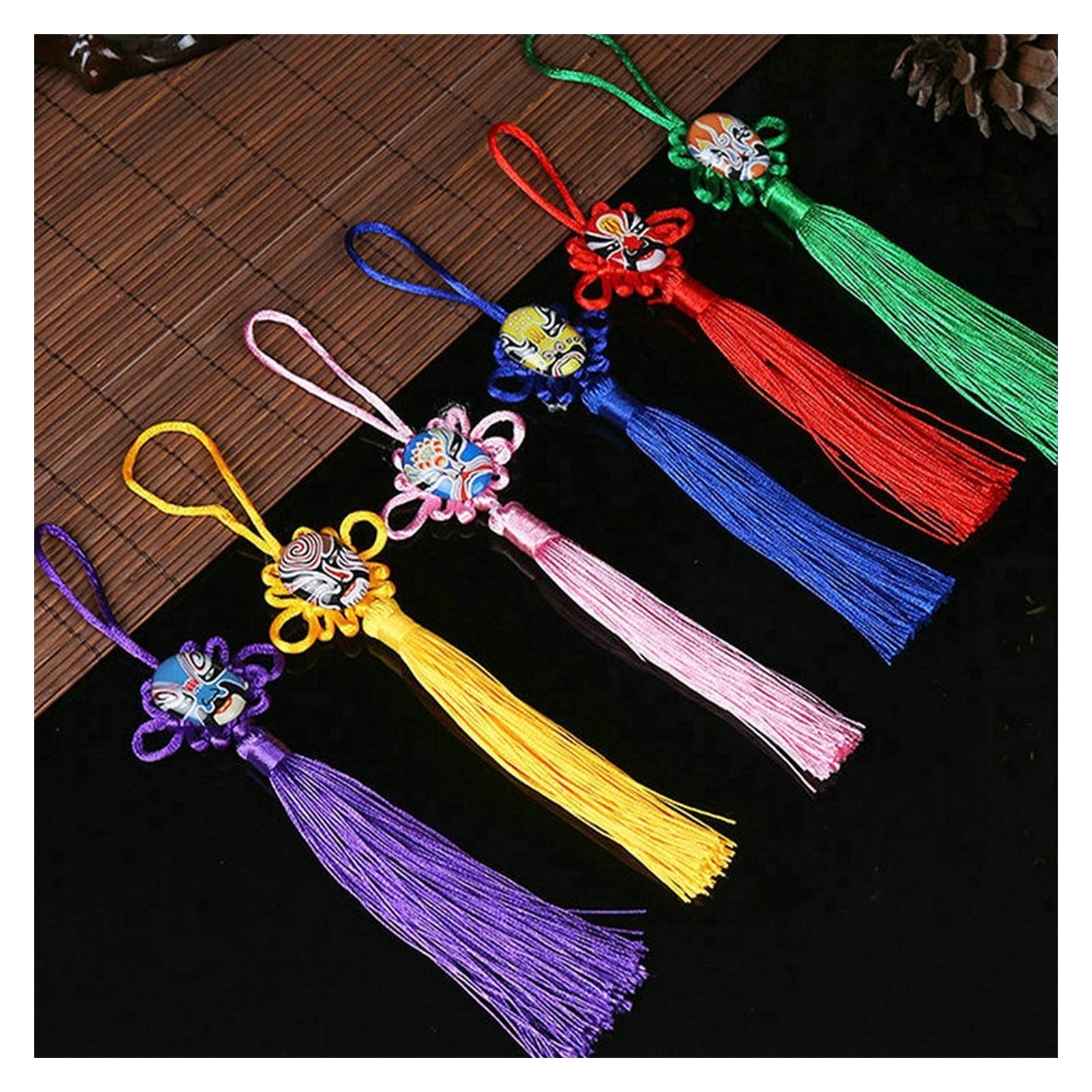 Chinese Knot New year chinese knot عقدة الصينية قلادة رائعة بكين الأوبرا قناع سمة الحرف اليدوية الصينية عقدة قلادة هدية قلادة سيارة صغيرة Chinese Knot The Fortune Tassel