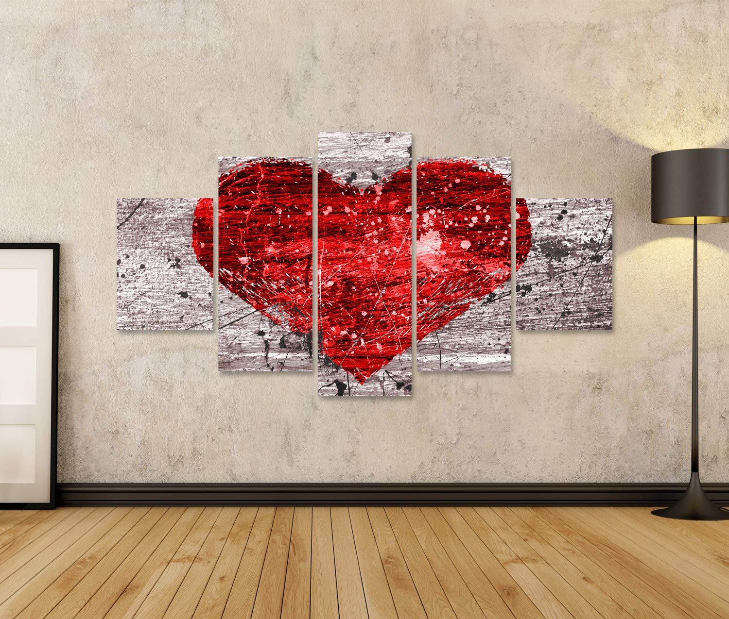 islandburner Bild auf Leinwand Grunge Hintergrund Mit Abstraktem Herz Bilder Wandbilder Poster
