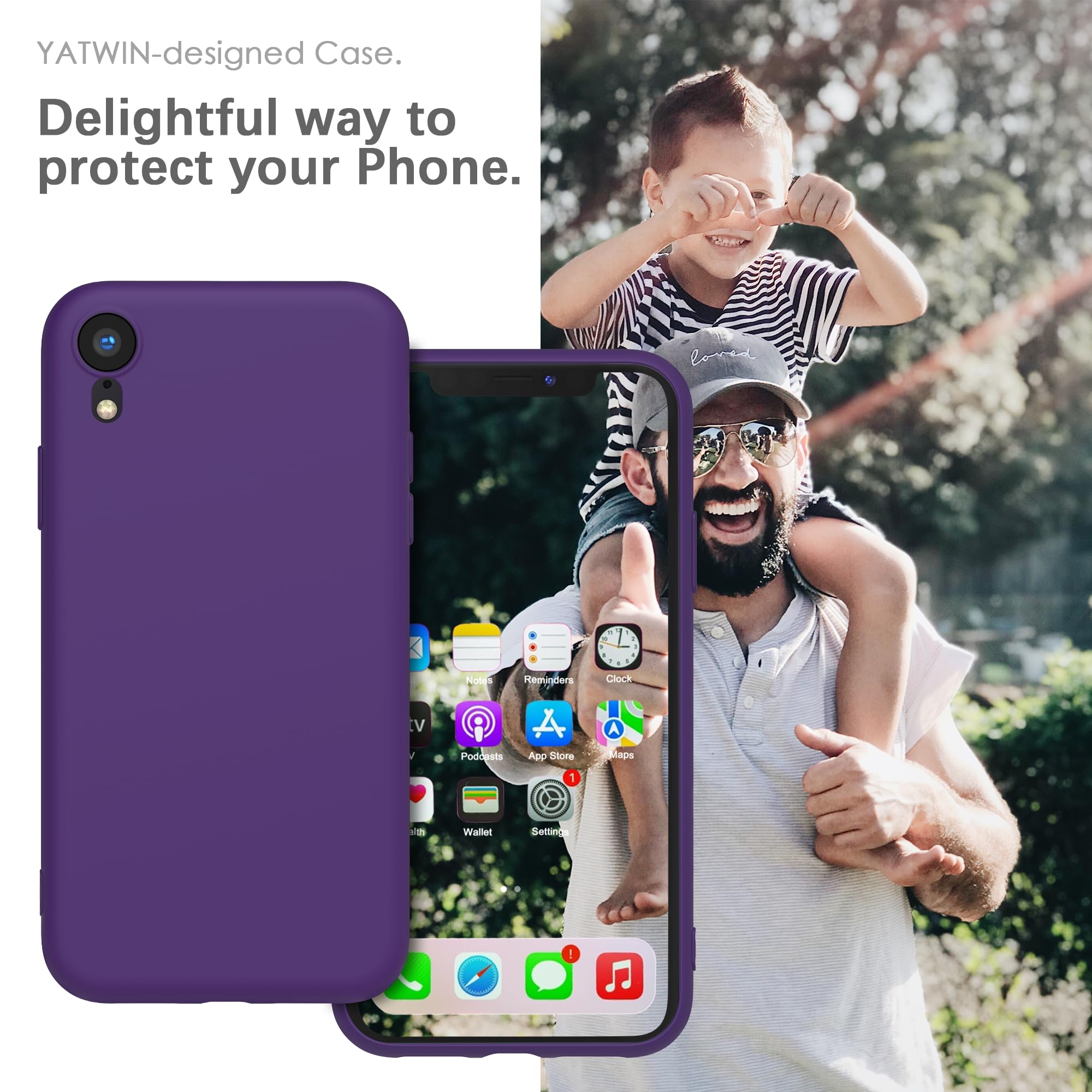 YATWIN Silicone Case for iPhone XR Soft-Touch, Shockproof, DustProof - Image 2