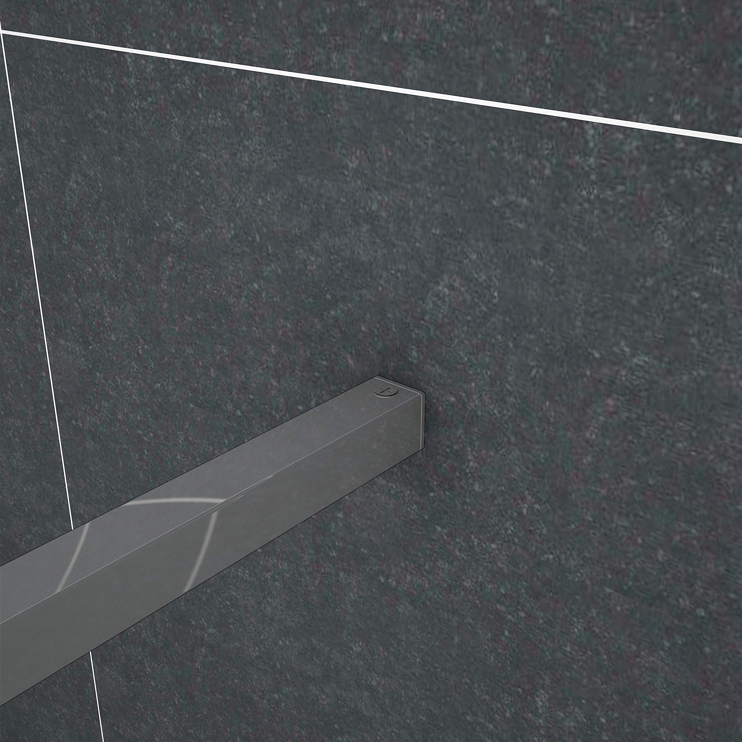 Aica Sanitär Duschwand Walk In Dusche 70cm Duschabtrennung 10mm NANO Milchglas Glas Duschtrennwand 200cm Höhe Splitterschutzfolie