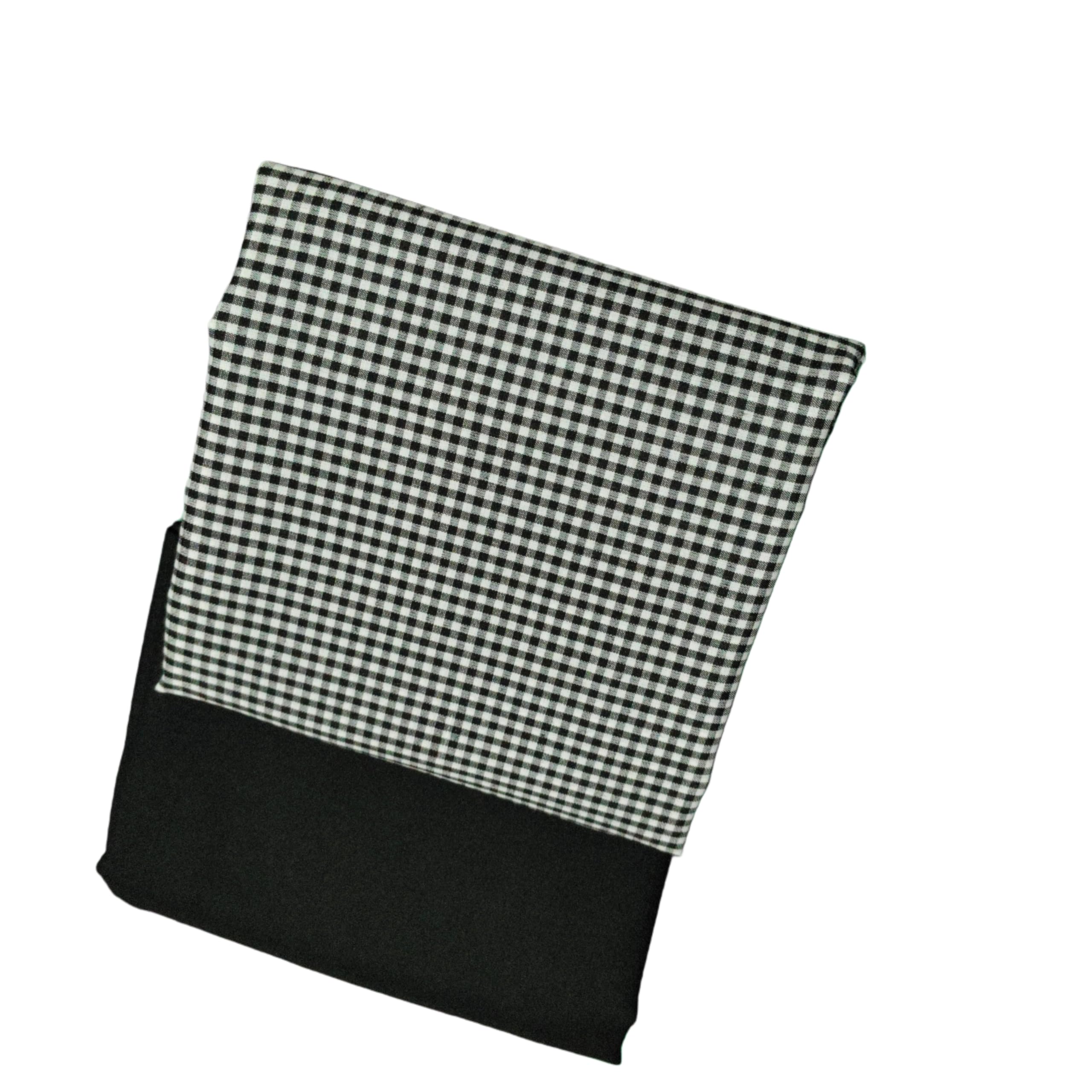 Pack Of 1 Unstitched Cotton Blend uniform dress Black multicolor checked Shirt & Dark Black Pant/Trouser fabric for men/boy/girl - Shirt – 2.25 meter, Pant – 1.20 meter-image-27