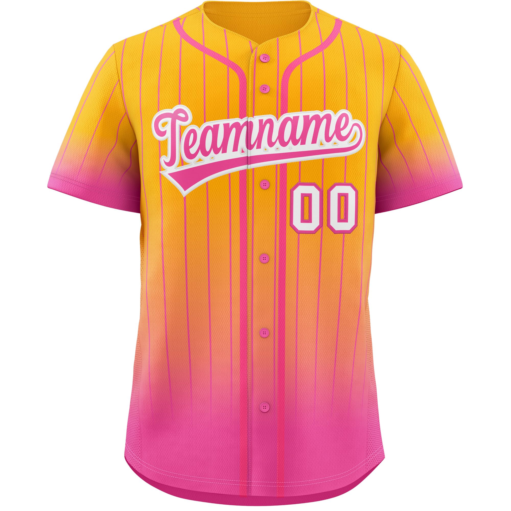 KXK Custom Fashion Gradient Baseball Jersey Button Down Shirt Personalized Team Name Number for Men Women Youth