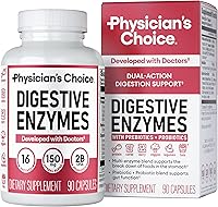 Vista 1 de Physician's CHOICE - Enzimas digestivas múltiples, prebióticos orgánicos y probióticos para la salud digestiva e intestinal, alivio de molestias e