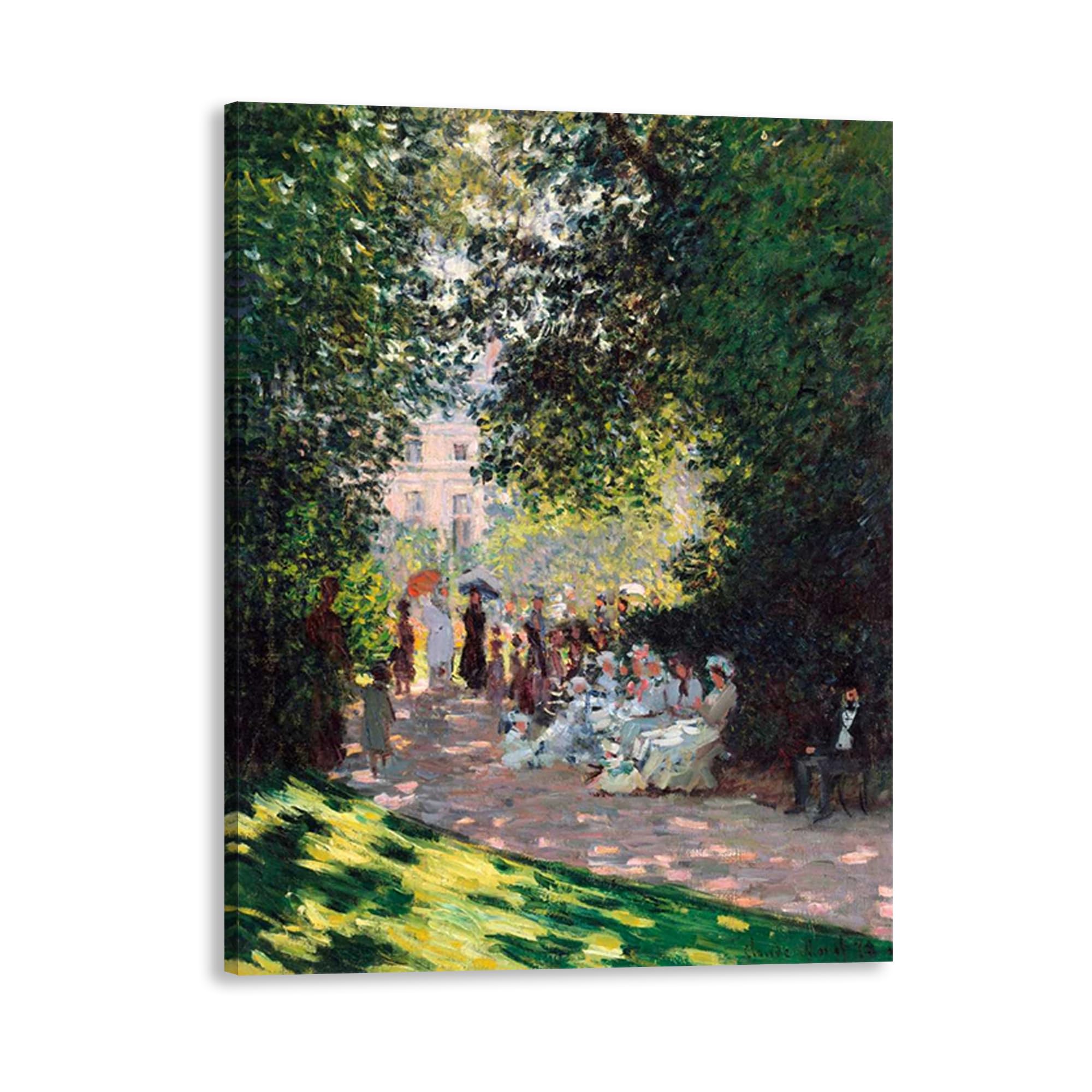 Toile Monet Le Parc Monceau 80x60 CM - Impression Premium sur Cadre Bois