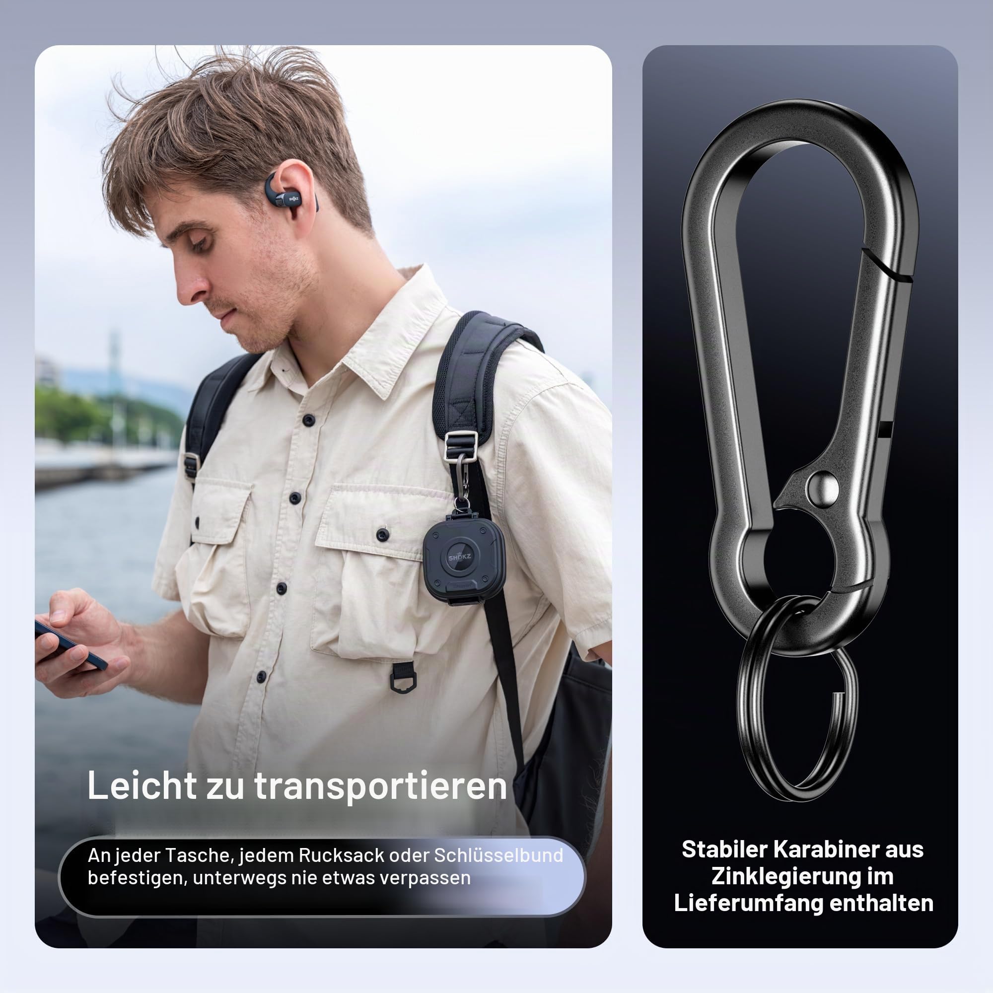 PROfezzion für Shokz OpenFit 2+ (2 Plus) Hülle Case Cover, Schwere Schutzhülle aus Hartkunststoff (ABS) mit Rundum-Schutz und Verriegelungsverschluss Kompatibel mit Shokz Open Fit 2 Plus