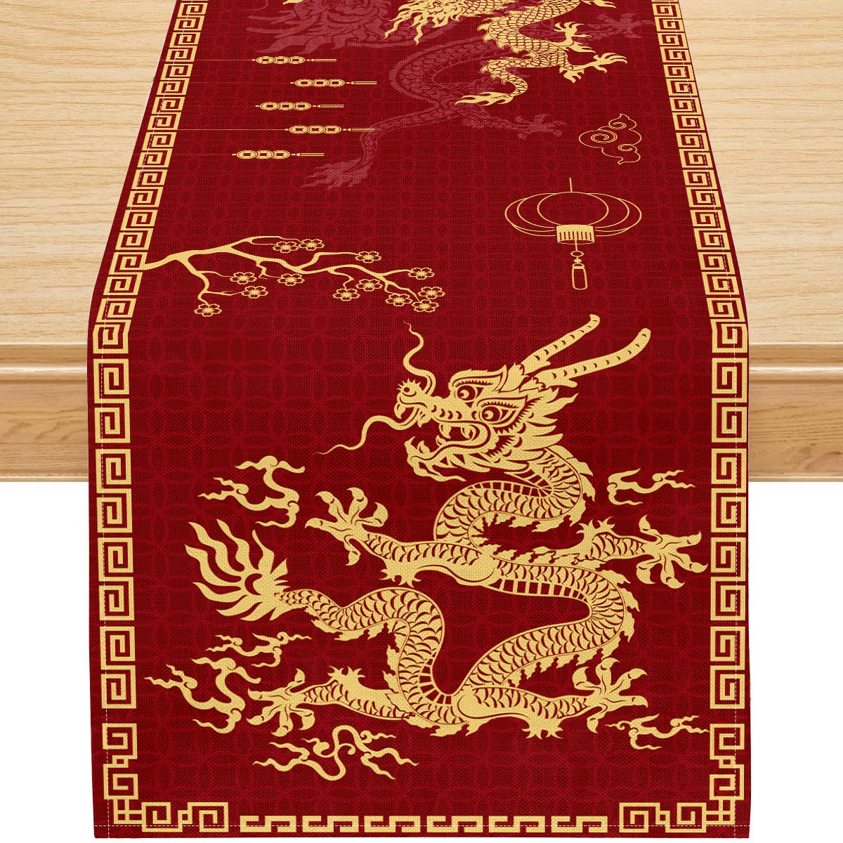 Chemin de table motif dragon cadeau idéal pour passionné de culture