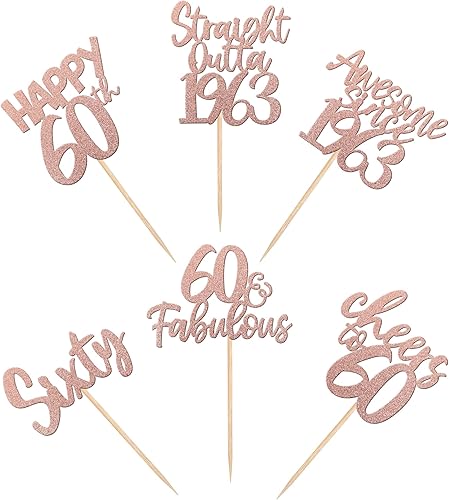 Miniatura 10 de 24 piezas de adornos para cupcakes de feliz cumpleaños número 70 con purpurina para 70 piezas directamente fuera de 1953, impresionantes desde 1953,