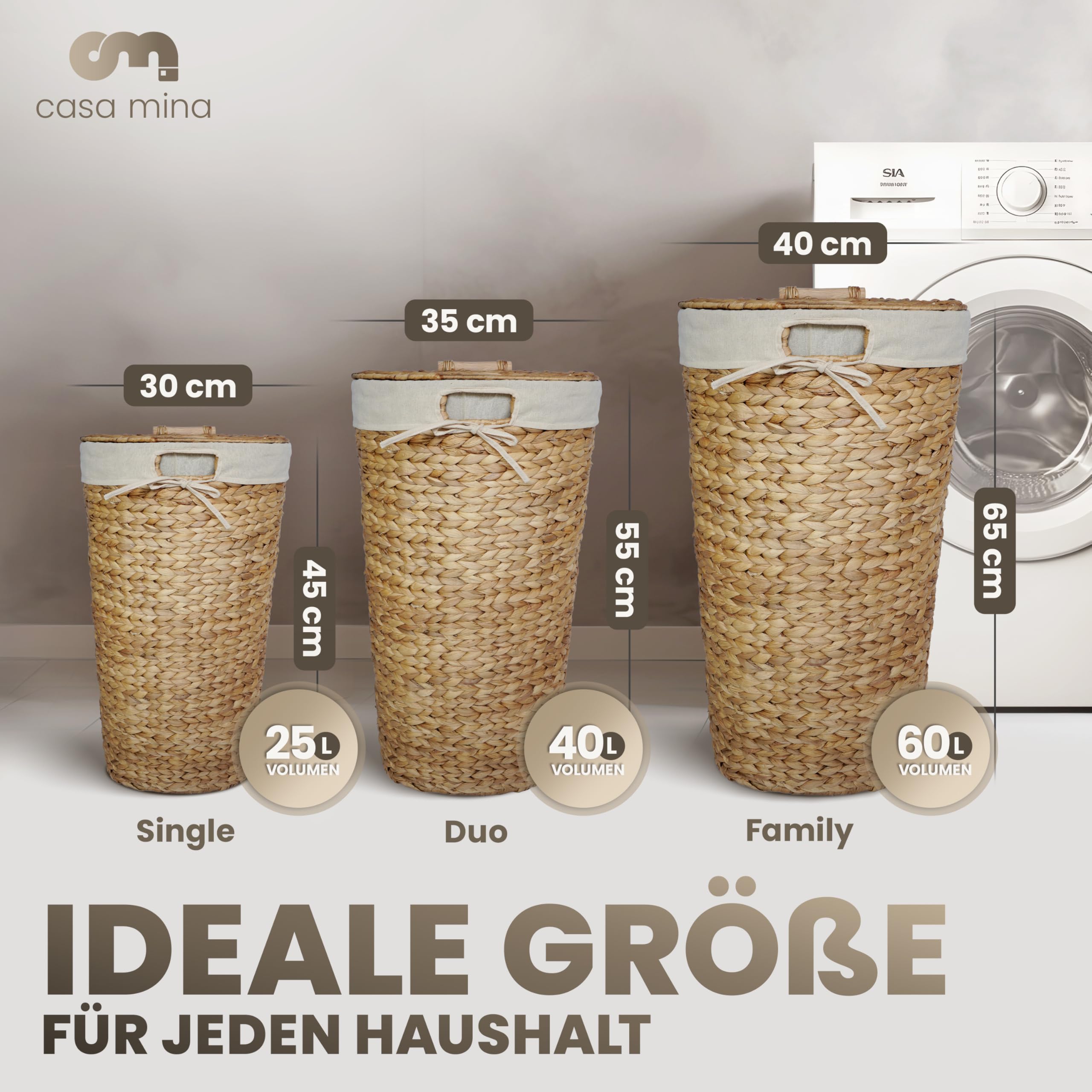 Wasmand Decor Walther Rotan donker BASKET WB met Deksel | Luxe Rotan Wasmand