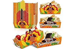 Thanksgiving Food Trays Party Supplies 24 Pcs Turkey Snack Bowls for Thanksgiving...