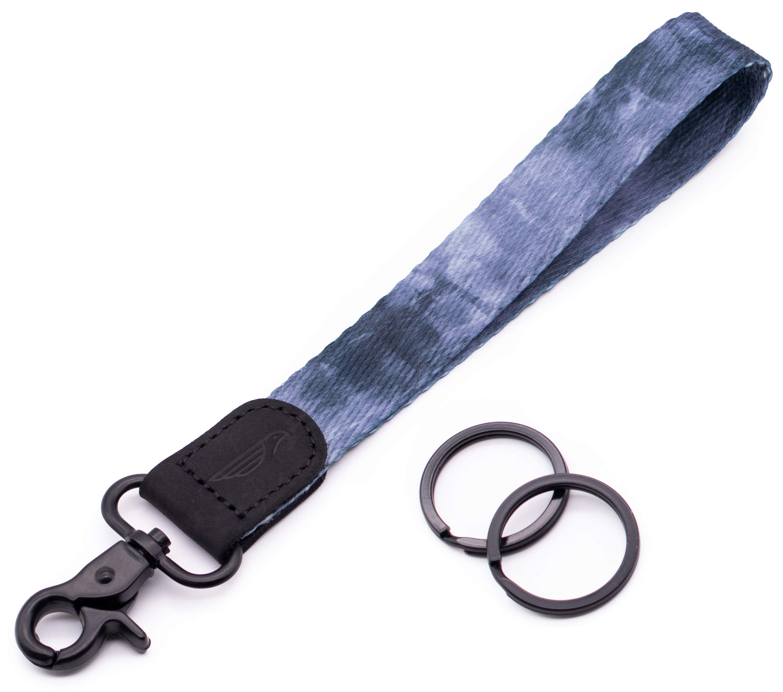 POCKT Keychain Wristlet for Women, Cute Wrist Lanyard for Keys, Short Key Chain Strap for Car Keys, Wallet, ID Badge & Phone, Mist, 8x0,8" with clasp