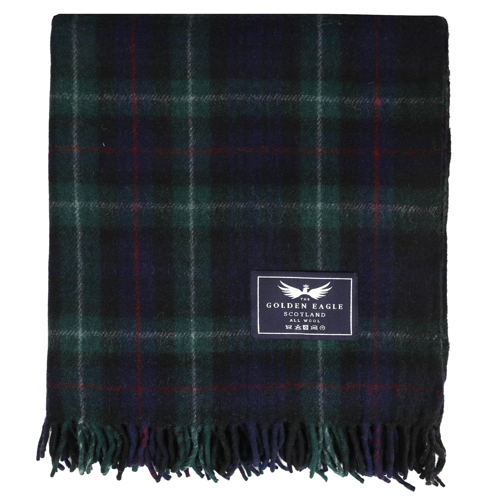 The Golden Eagle Mackenzie Scottish Tweed Wool Large Blanket Tartan Rug With Check Pattern For Warm Winter (Mackenzie)