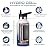 HYDRO CELL Stainless Steel Water Bottle with Straw & 2 Standard Mouth Lids (32oz 24oz 20oz 16oz) Keeps Liquids Hot or Cold w/Double Wall Vacuum Insulated Leak Proof Sport Design (Navy/White 16oz)