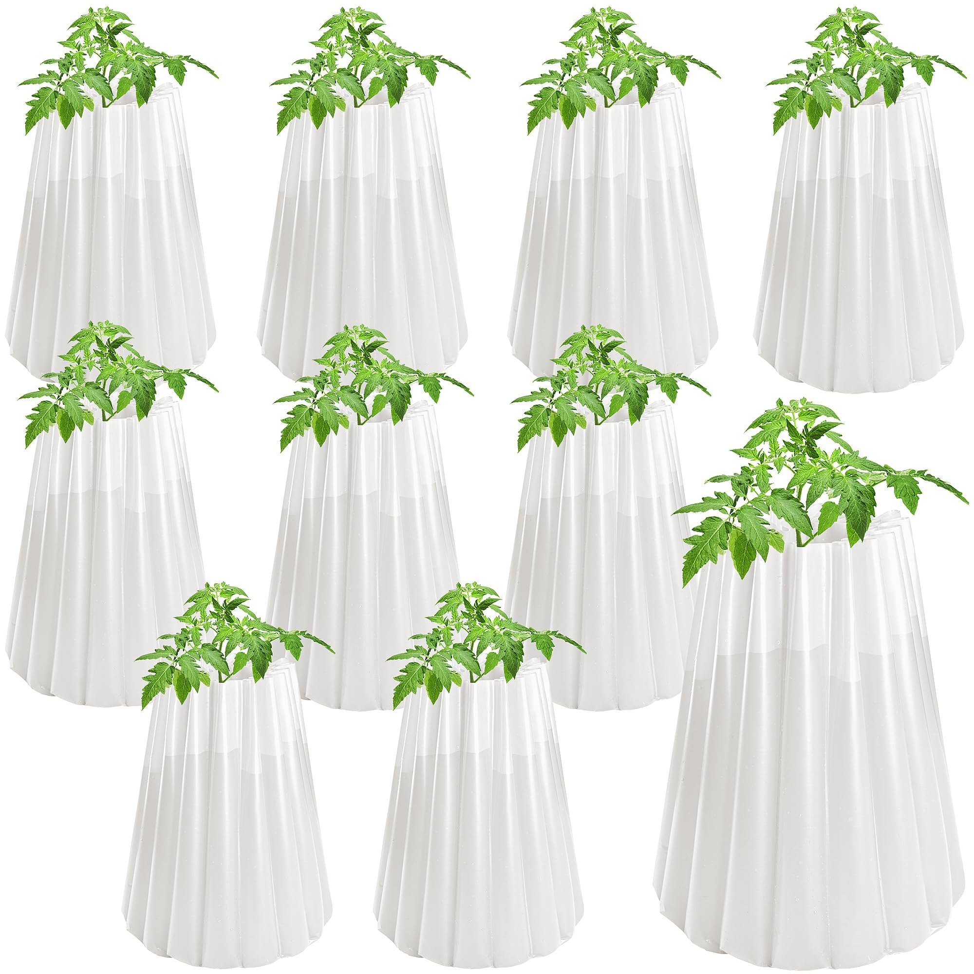 DECOHS 10 protectores aislantes para plantas, 18.3 x 18 pulgadas, aisladores de plantas para la temporada temprana de la temporada, protege las plantas para la protección del invierno contra las