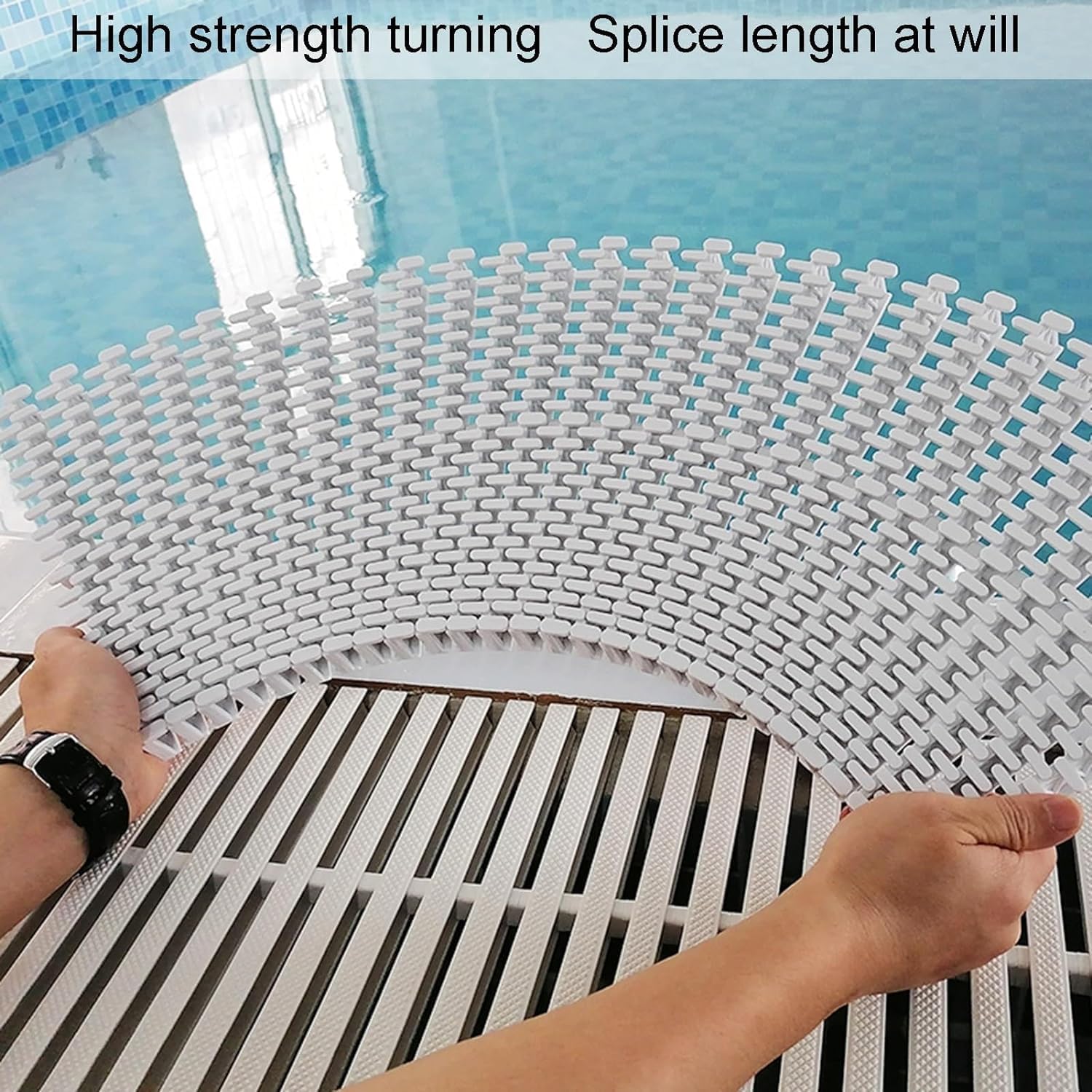 Overflow Drainage Grate for Swimming Pools - 30cm White Drainage Grill, Durable and Efficient Overflow Solution, Ideal for 18-30cm Width Applications