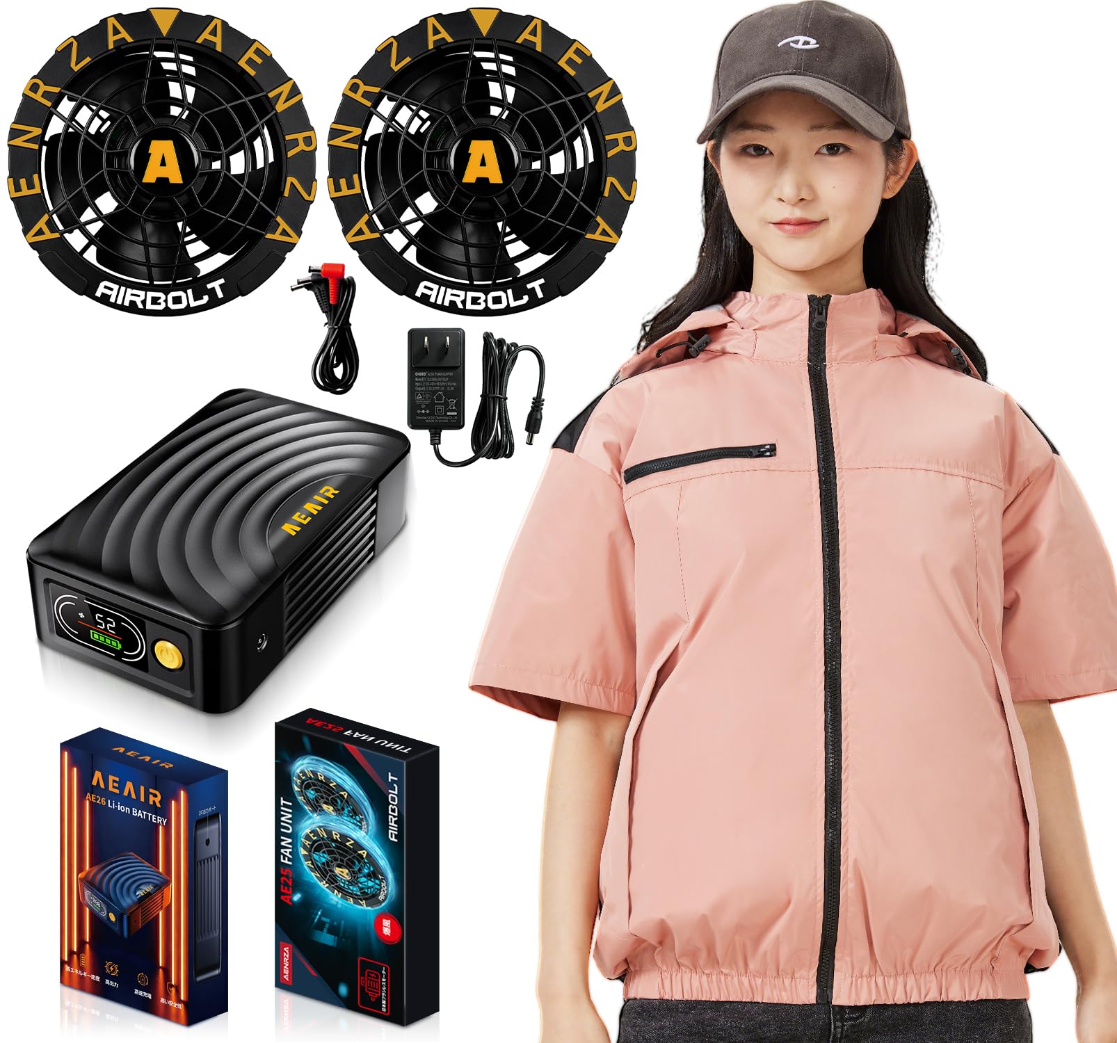 作業服 半袖 【52V超高出力&46500mAh大容量】 ファン付き作業着 LL Amazon.co.jp: [Mizapan] 作業服 半袖 【52V超高出力&46500mAh大容量