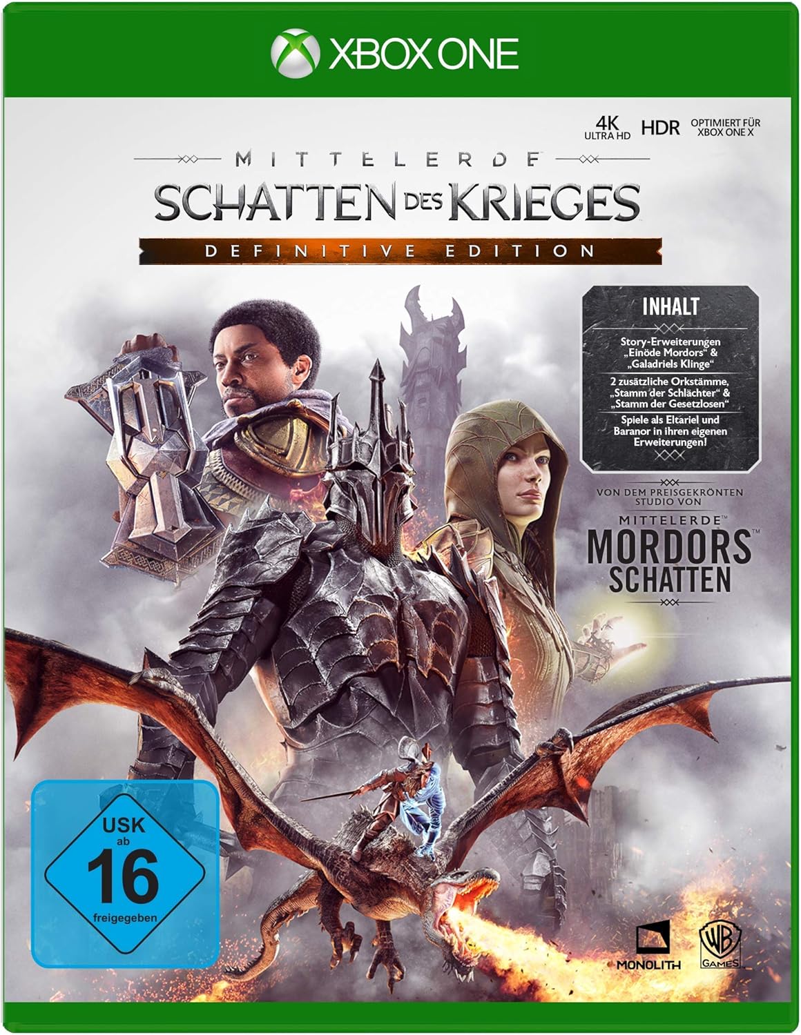 Mittelerde Schatten Des Krieges Xbox One Download Code Mittelerde: Schatten des Krieges, 1 XBox One-Blu-ray Disc (Definitive