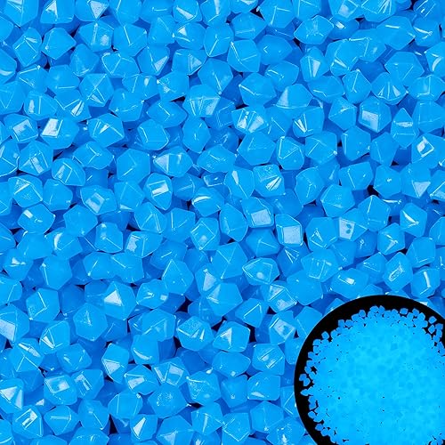 Miniatura 9 de 300 piedras luminosas de guijarros rocas brillantes piedra luminosa para jardín, patio, acuario, pasarela, entrada (rosa)