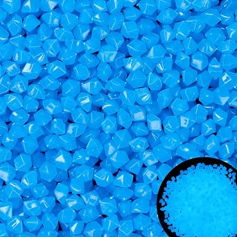 300pc Glow in The Dark Stones Luminous Pebbles Outdoor Luminous Stone for Fish Tank Garden Patio Aquarium Walkway Driveway Blue