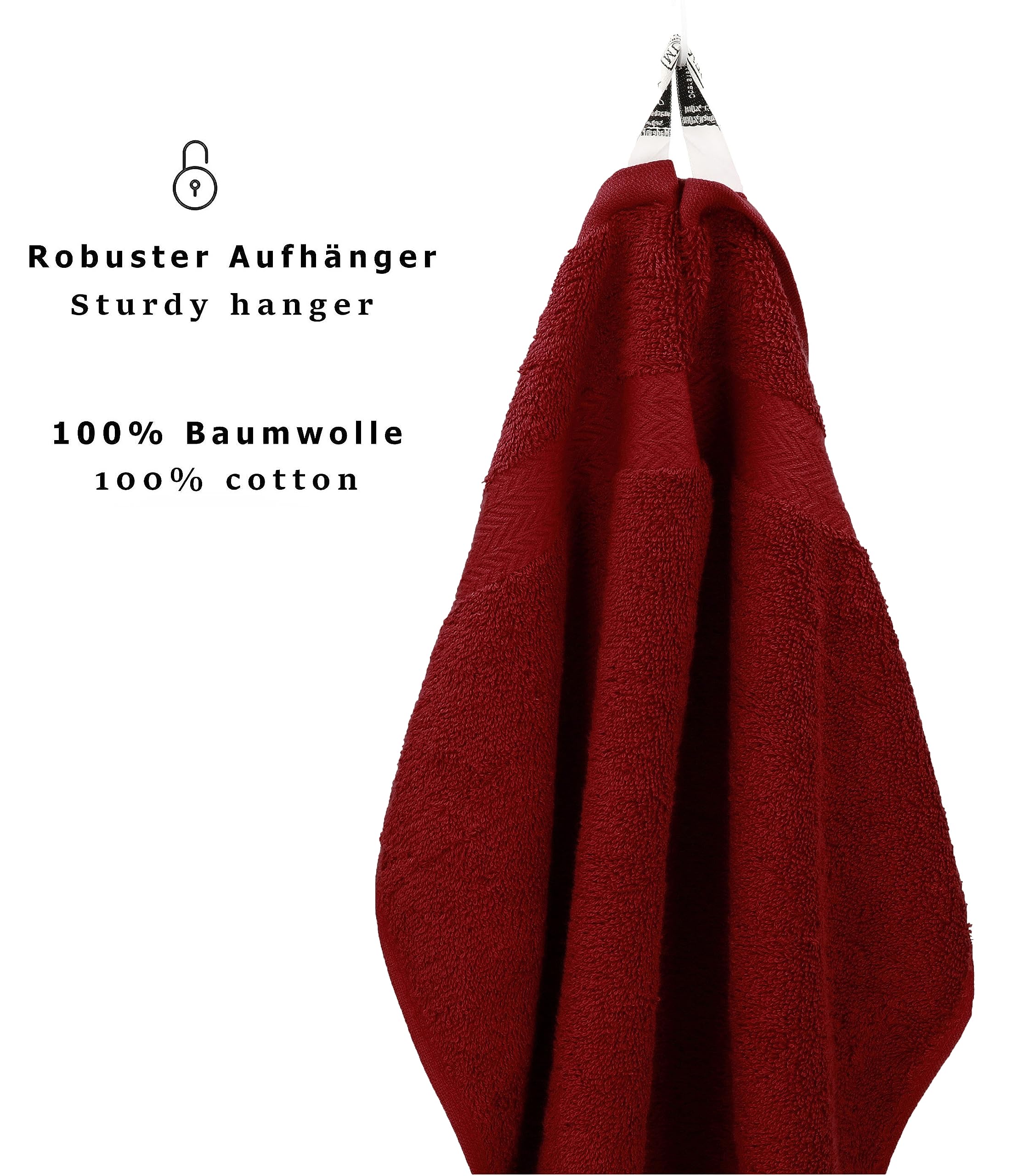 Betz 6 sztuk ręczników do sauny, zestaw ręczników do sauny, jakość premium, 100% bawełna, frotte, rozmiar XXL, 70 x 200 cm, kolor rubinowy
