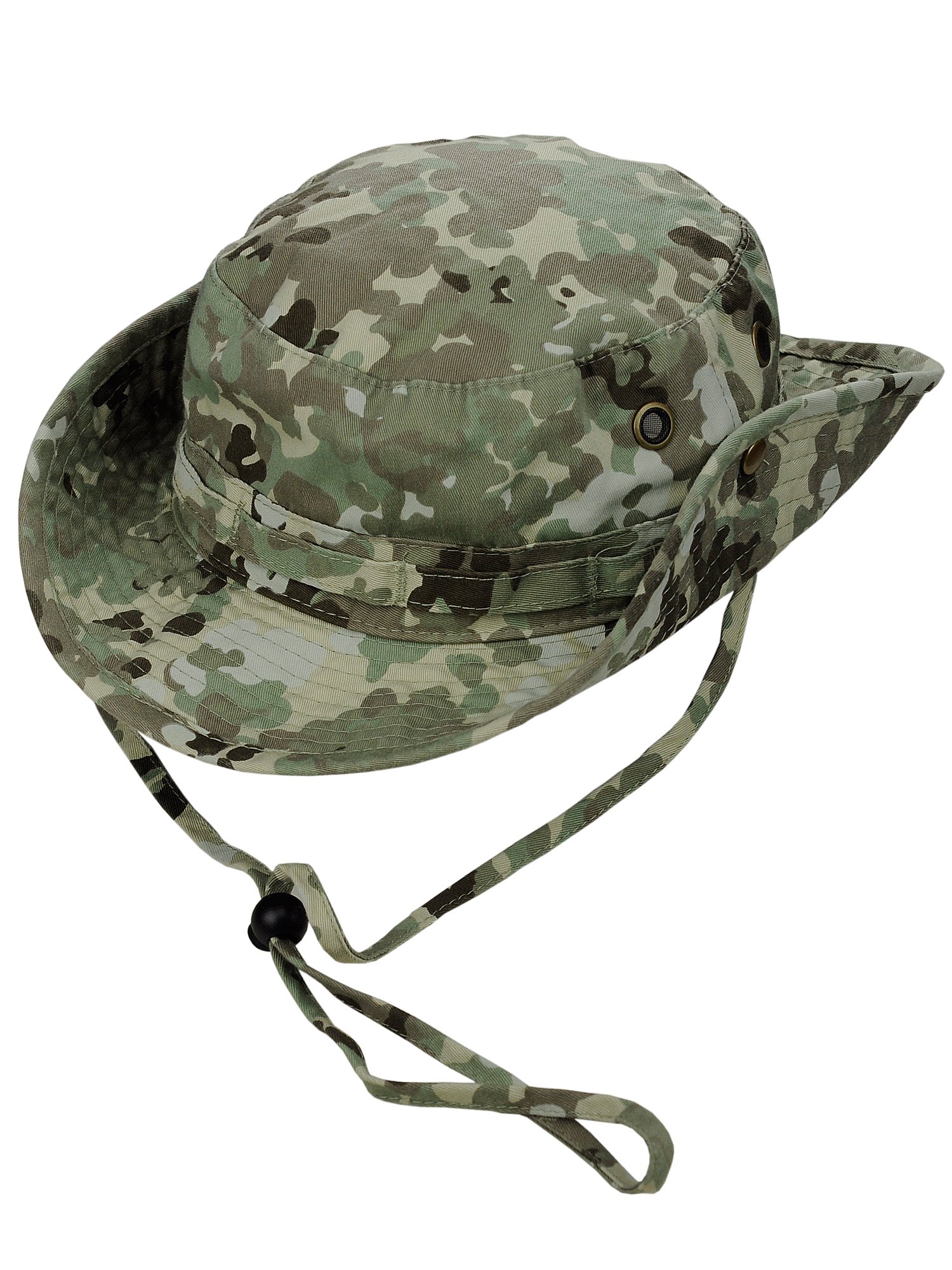 MG Men's Washed Cotton Twill Chin Cord Outdoor Hunting Hat, Terrace, L