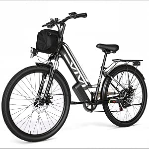 Vivi Electric Bike for Adults 500W Commuter Ebike, 26" Electric City Cruiser Bicycle 19.8MPH Ebikes for Adults with 48V Removable Battery, Up to 50 Miles